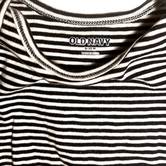 Spooky Nightmare Before Christmas Bottom, Striped Longsleeve Onesie - Picture 4 of 5